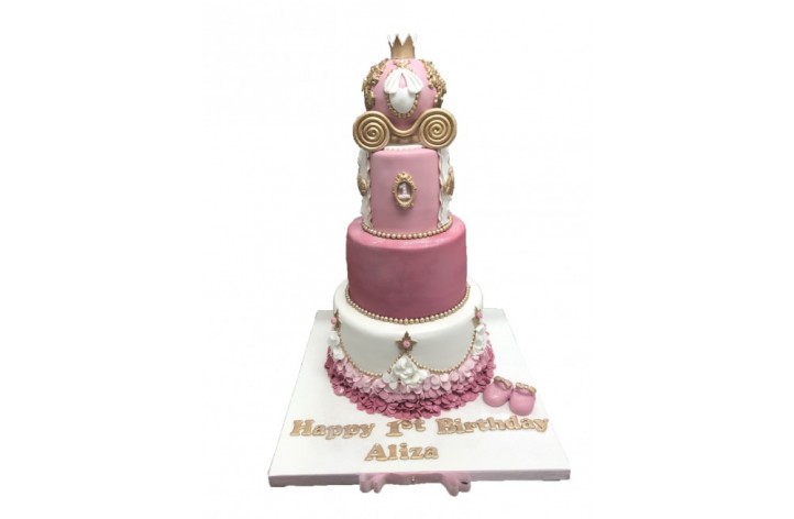 Princess Carriage Tiered Cake